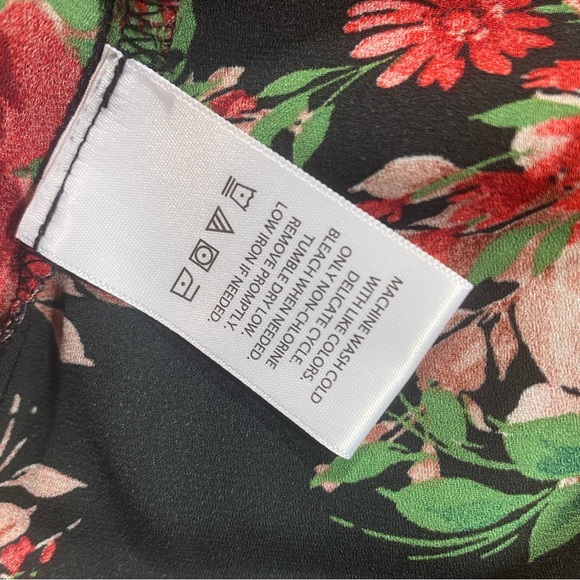 The pioneer Woman Open Cardigan Women XXL Floral black red long line Tunic Top - Picture 7 of 9